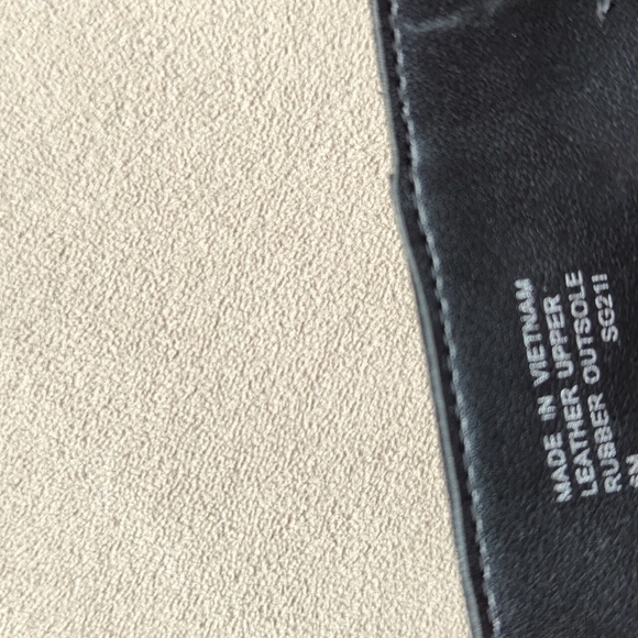 MICHAEL Michael Kors Leather Suede Black Dress Boot Gold Tone Heel Women's Sz 7 - Picture 10 of 12